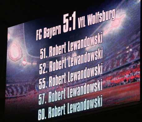 los 5 goles de lewandowski en 9 minutos