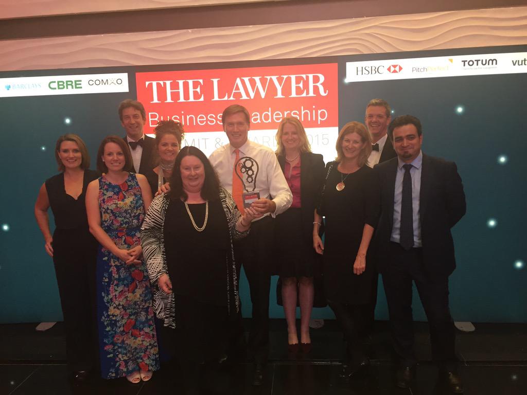 CMS_law's tweet photo. We are delighted to have won Business Leadership team of the year @TheLawyermag #BLSA2015 http://t.co/GPRAZt7P45