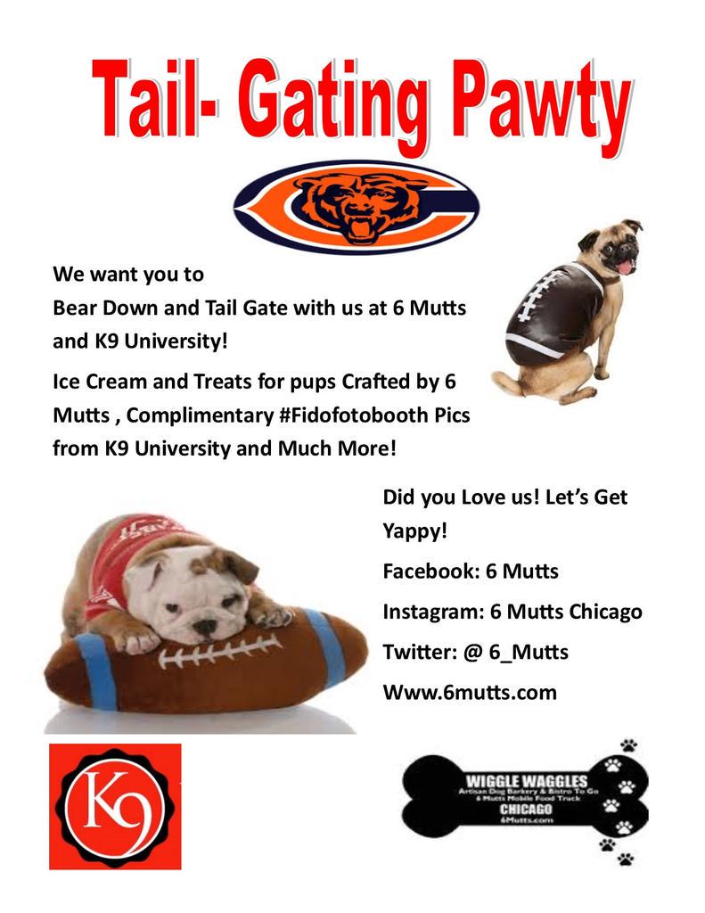 6_Mutts's tweet photo. @chifoodtruckz @PTupdates  monroe and Desplaines.  Tailgating Pawty!  Complimentary cookie! http://t.co/APWAN54Uh6