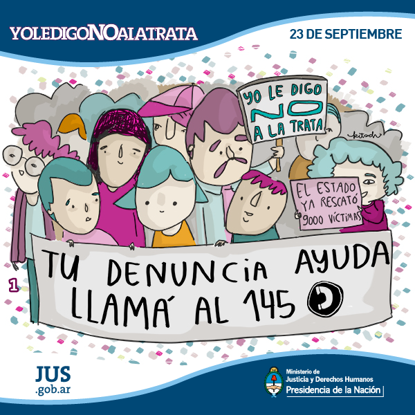 MinJusticia_Ar's tweet photo. En el día contra la explotación sexual y la trata de personas, el Estado, vos, todos: 

#YoLeDigoNoALaTrata http://t.co/R9QSZ0J4aH