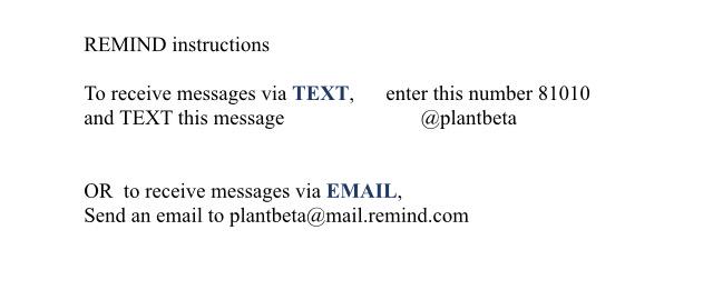 You can also sign up for REMIND to stay up-to-date!