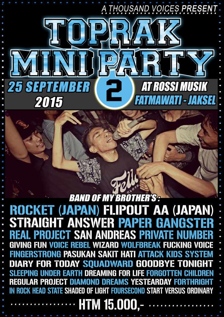 Jumat,25sept <a href="/RossiMusic_/">RossiMusik Fatmawati</a> TMP#2 cc: <a href="/WIZARDMxhc/">WIZARD</a> @PSHband <a href="/GIVINGFUN/">GIVINGFUN POPPUNK!</a>  <a href="/regularproject/">#PrologueEP</a> <a href="/xFORTHRIGHTx/">FORTHRIGHT</a> <a href="/DiaryForToday_/">DiaryForToday</a>