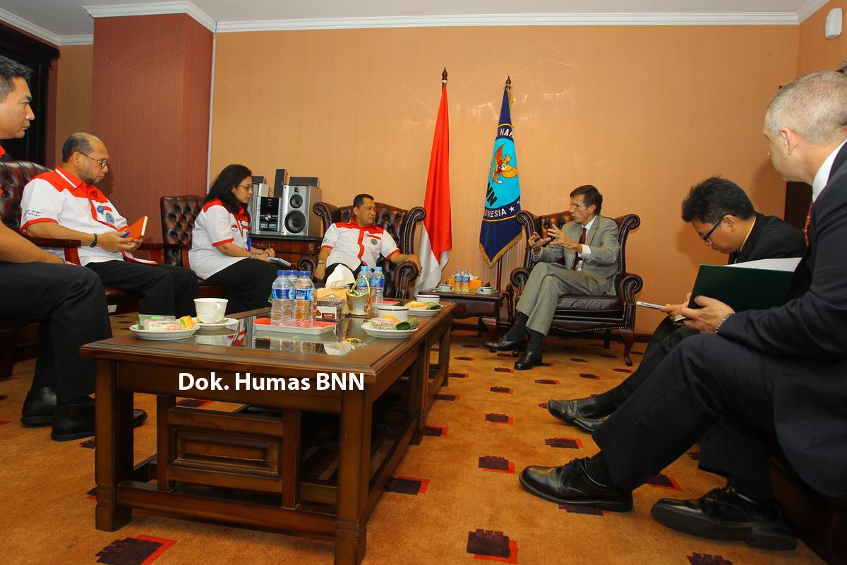 Kunjungan Kerja Duta Besar Amerika Serikat untuk Republik Indonesia ke ruang kerja Kepala BNN