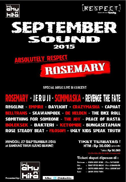 Minggu ini ya, ticket TERBATAS HTM:30K (ots:50k) <a href="/ScimmiaSka/">S C I M M I A S K A</a> <a href="/REVENGETHEFATE/">REVENGE THE FATE</a> <a href="/Jeruji4Warlock/">JERUJI official</a> <a href="/ROSEMARYsk8punk/">ROSEMARY SKATEPUNK</a>