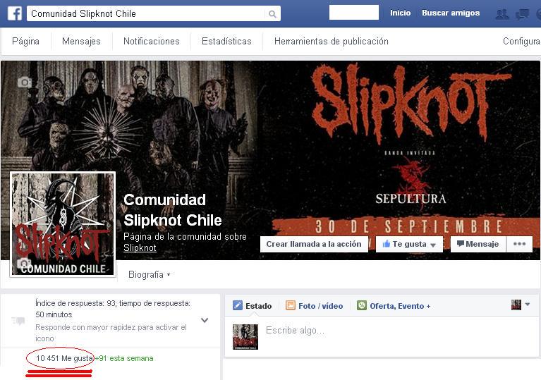 C_SlipknotChile's tweet photo. ¡ROMPIENDO RECORDS = 10.450 MIEMBROS!
#T4FChile #SlipknotenChile #Slipknot #futurofm #rockaxiscontodo #WMChile #Chile http://t.co/PR2yi0bT1d