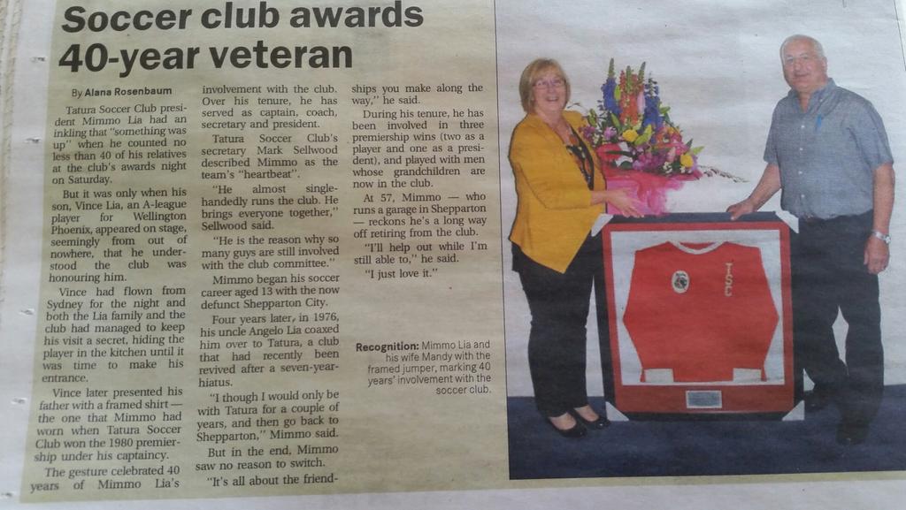 Great article on the back page of this weeks Tatura Guardian
#40yearsforMimmo #IbisFamily