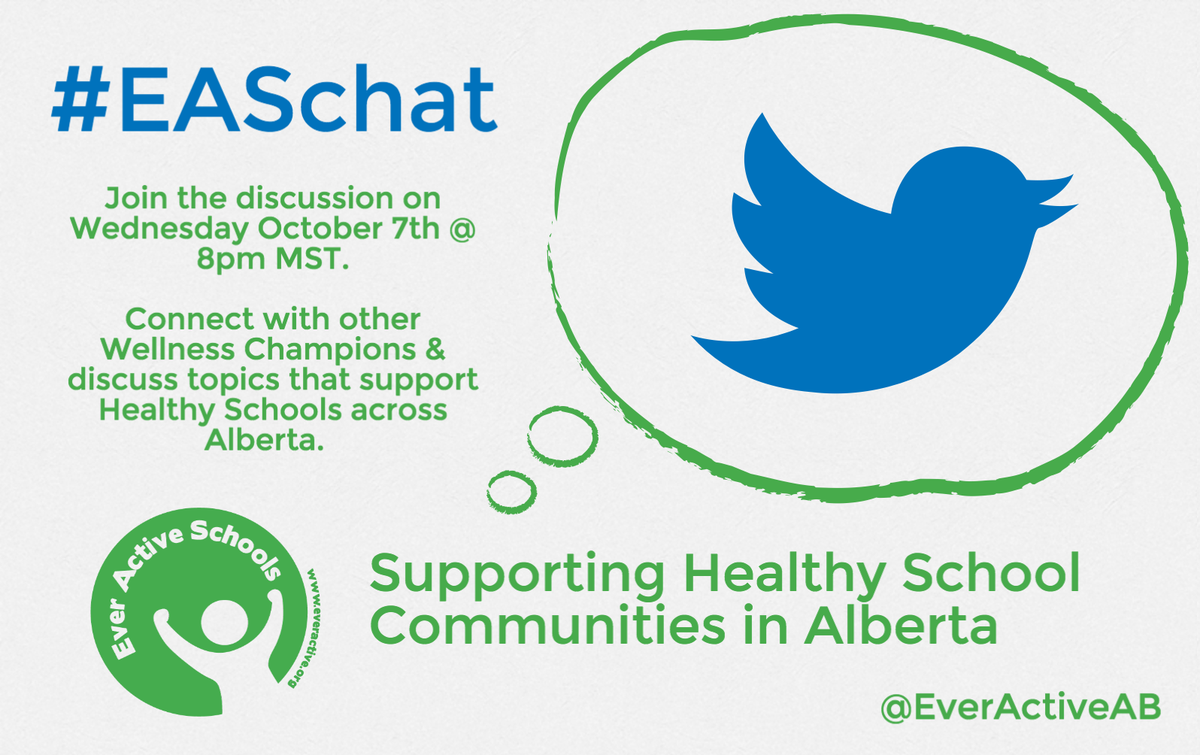 ChrisFenMac's tweet image. Join #EASchat &amp;amp; @EverActiveAB Oct 7th. Vote on the next topic: bit.ly/1KzILdu to discuss #HealthySchoolsAB