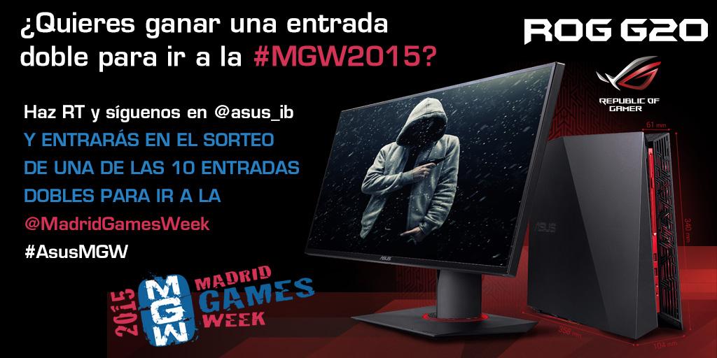 ASUS_ib's tweet image. ¿Vienes a #Madrid? ¡Gana 1 entrada doble para la #MadridGamesWeek! Síguenos y haz RT&amp;gt; ow.ly/SwO92 #AsusMGW