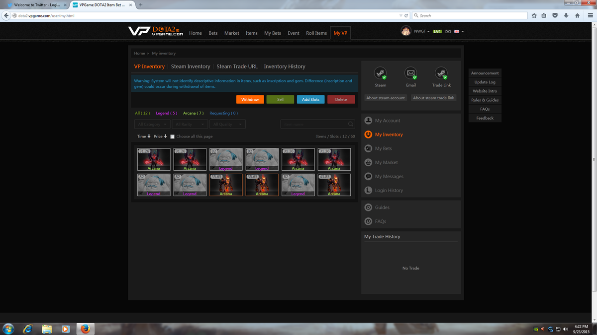 traderdota's tweet photo. Rotten Stache : 830 (stock 5)
Arcana TB : 320
Arcana SF : 350
Arcana SF (Exalted) : 400 http://t.co/YW8bRBMdXw