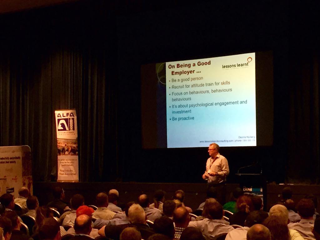 zonca's tweet photo. Get yourself right and then you can manage. Great tips from @dennishoiberg at @AustFeedlots #BeefWorks2015 conf http://t.co/VTafg7YXzU