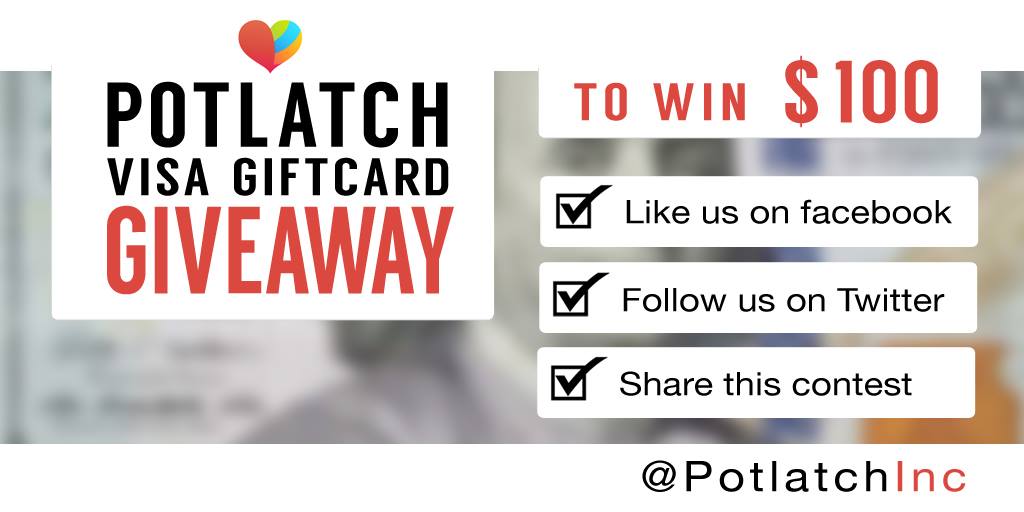 PotlatchInc's tweet photo. $$$ GIVEAWAY! $100 Visa Gift Card to 1 lucky follower!
http://t.co/jqVBXL2M2G for details!
#pisforgiving #Giveaway http://t.co/aAngZPEcMX