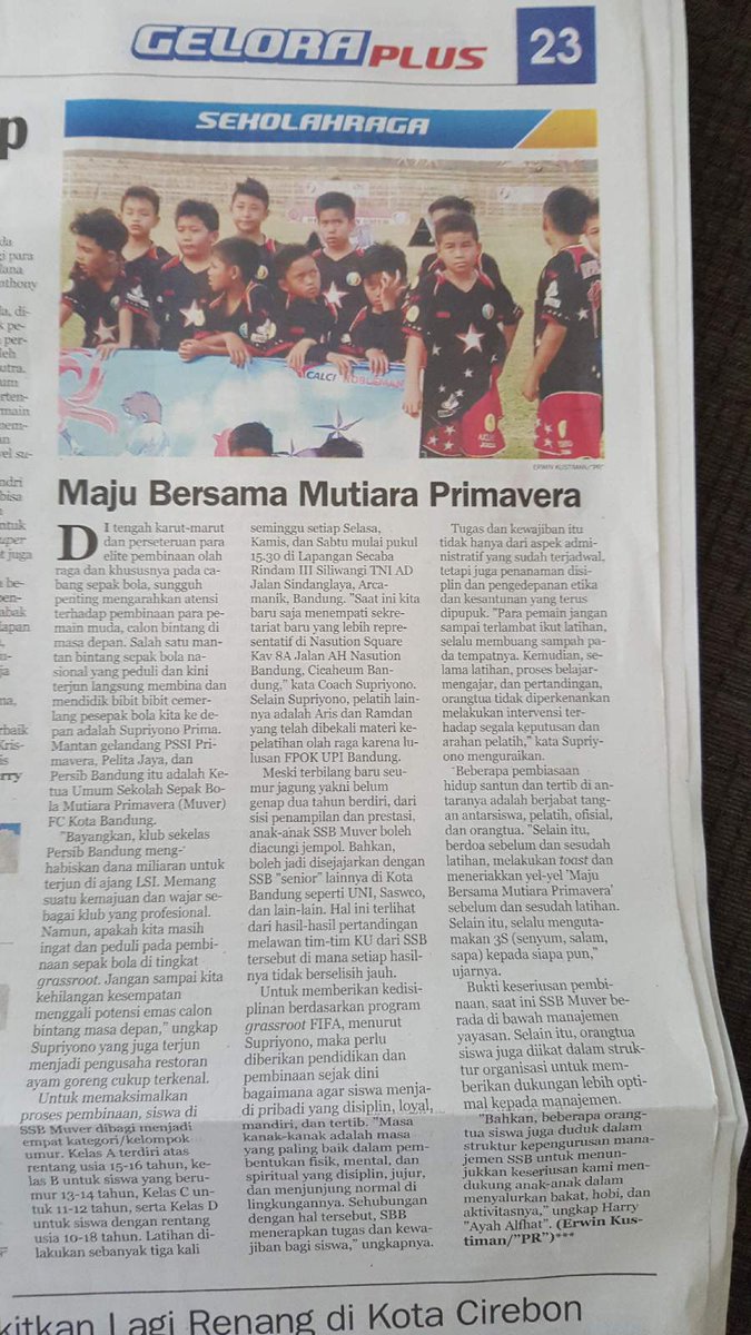 Maju..bersama mutiara primavera..majulah sepak bola indonesia