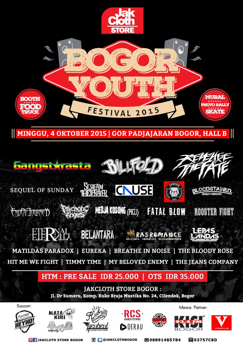 JakclothBOGOR's tweet photo. Gue gatau mau ngetik apaan. Ramein aje lah pokoknye! #BogorYouthFest http://t.co/RvYLsn63Ne