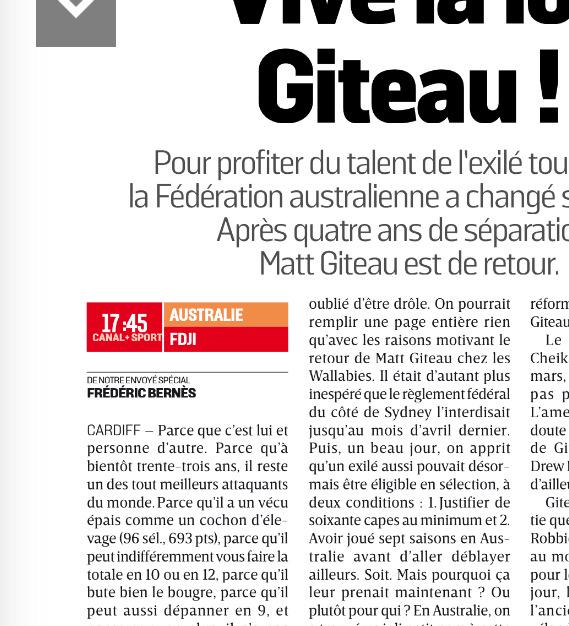 JauffrayD's tweet image. #ambush de @FDJ dans @lequipe ce matin pour la @rugbyworldcup :) #AUSFID