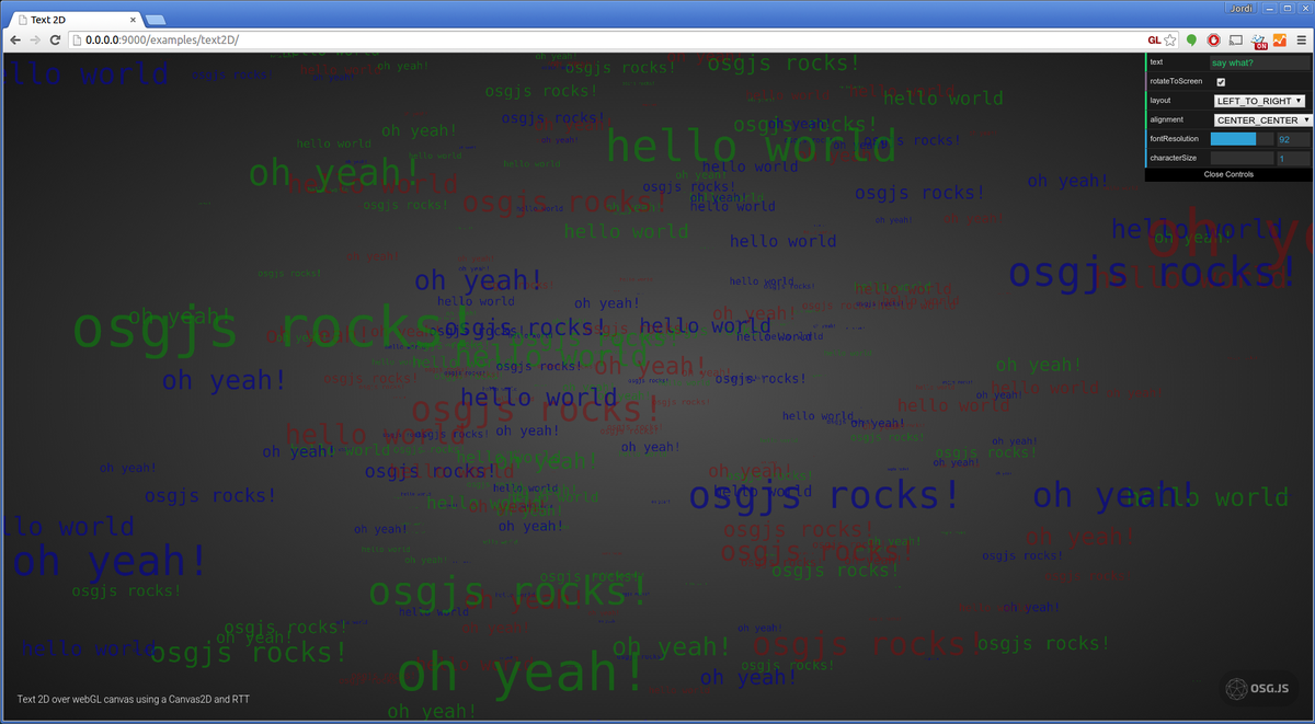 iorditorres's tweet image. Finally we have osgText in #osgjs! #openscenegraph #webGL