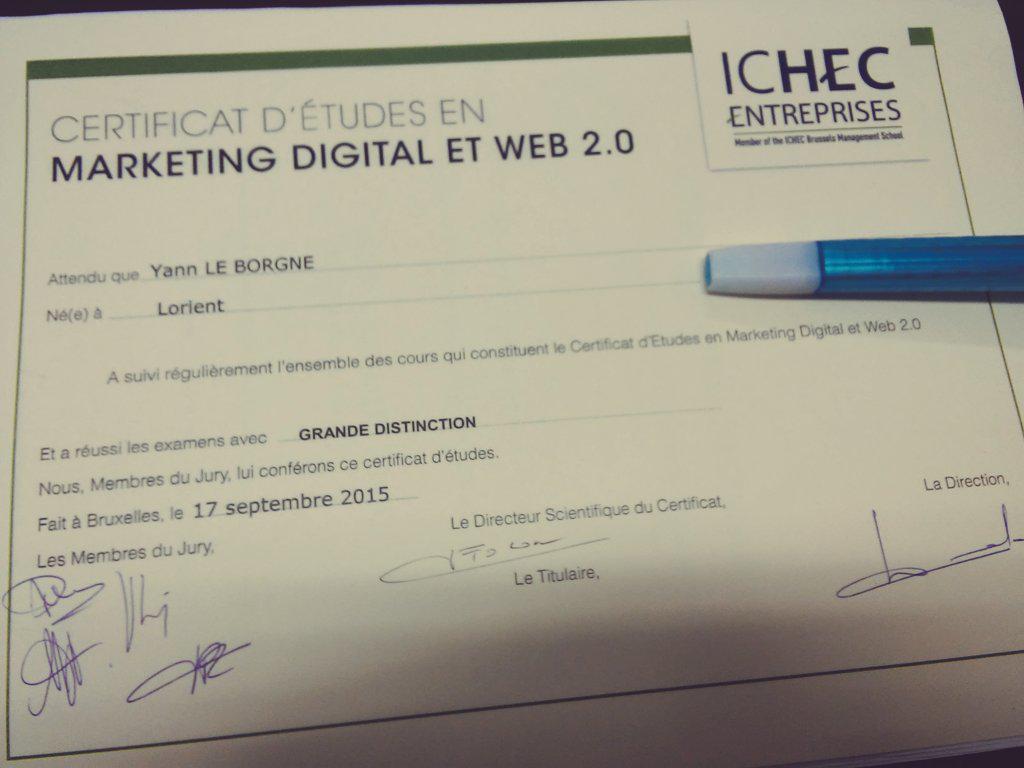 Yann_Leb's tweet image. Officially graduated in #digitalmarketing! #eveningcourse #ichec. Now lets apply this to #digitaladvocacy techniques