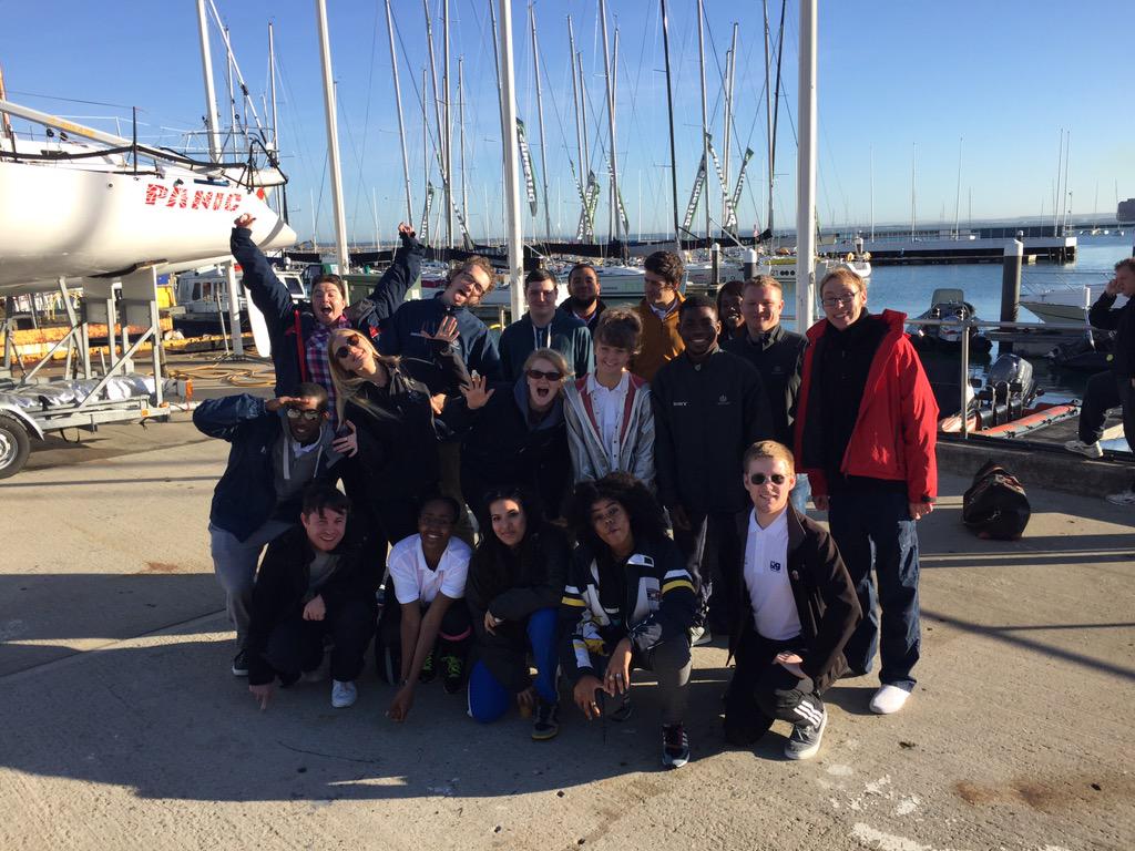 O2OurBlueprint's tweet image. The #O2ThinkBig ambassadors are ready for day two of #TBRegatta. Nice photobomb by O2&apos;s @traceyherald