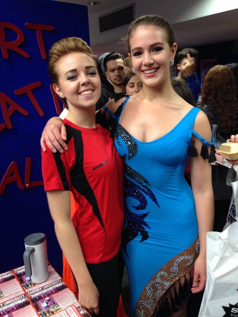 Team captain Jenna and dancer Shani showing off her gorgeous latin dress at the AU Fayre today! Come and see us!