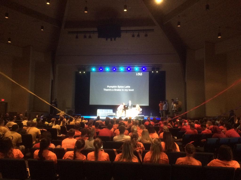 PrezTracy's tweet photo. Over 400 students at Sneak Day @CCU1924 http://t.co/EWA5CKww4j
