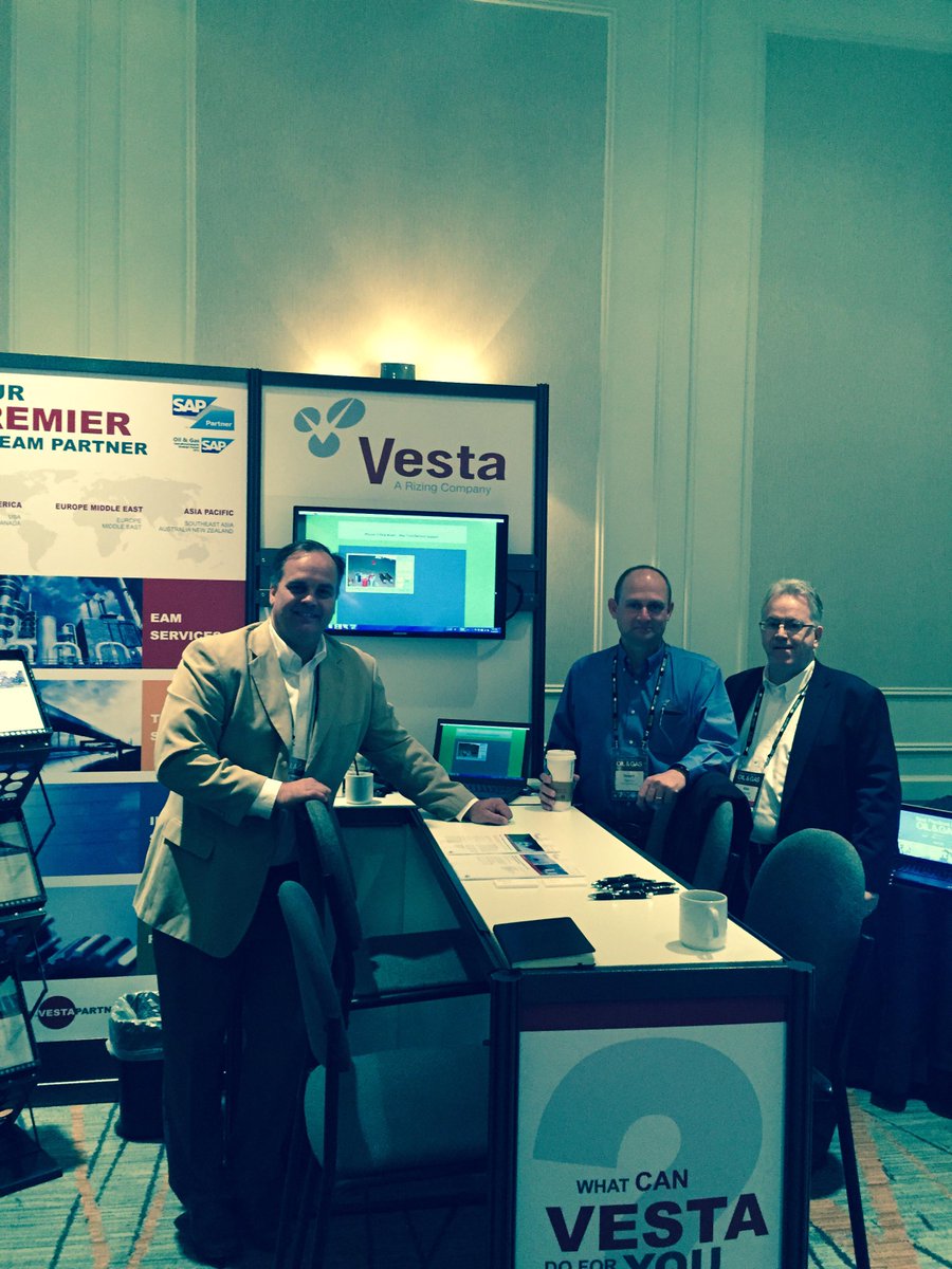 RT <a href="/VestaPartners/">Vesta Veterinary Partners</a>: @vestapartners is all set up for @sapforoilandgas stop by booth 4 #oilandgas #sapogc #wearevesta