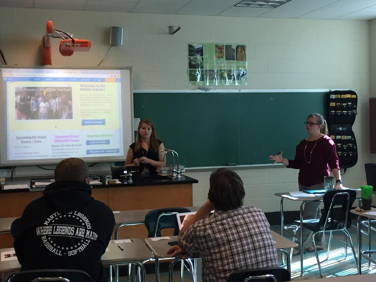 KCMSTrojans's tweet image. Mrs. Markosian and Mrs. White sharing with teachers how to use weebly for parents and students to stay connected!