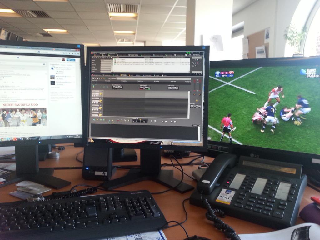valjerome1's tweet image. Chaud, chaud le boulot cet après midi #RWC2015 #ECOJAP #multiecrans