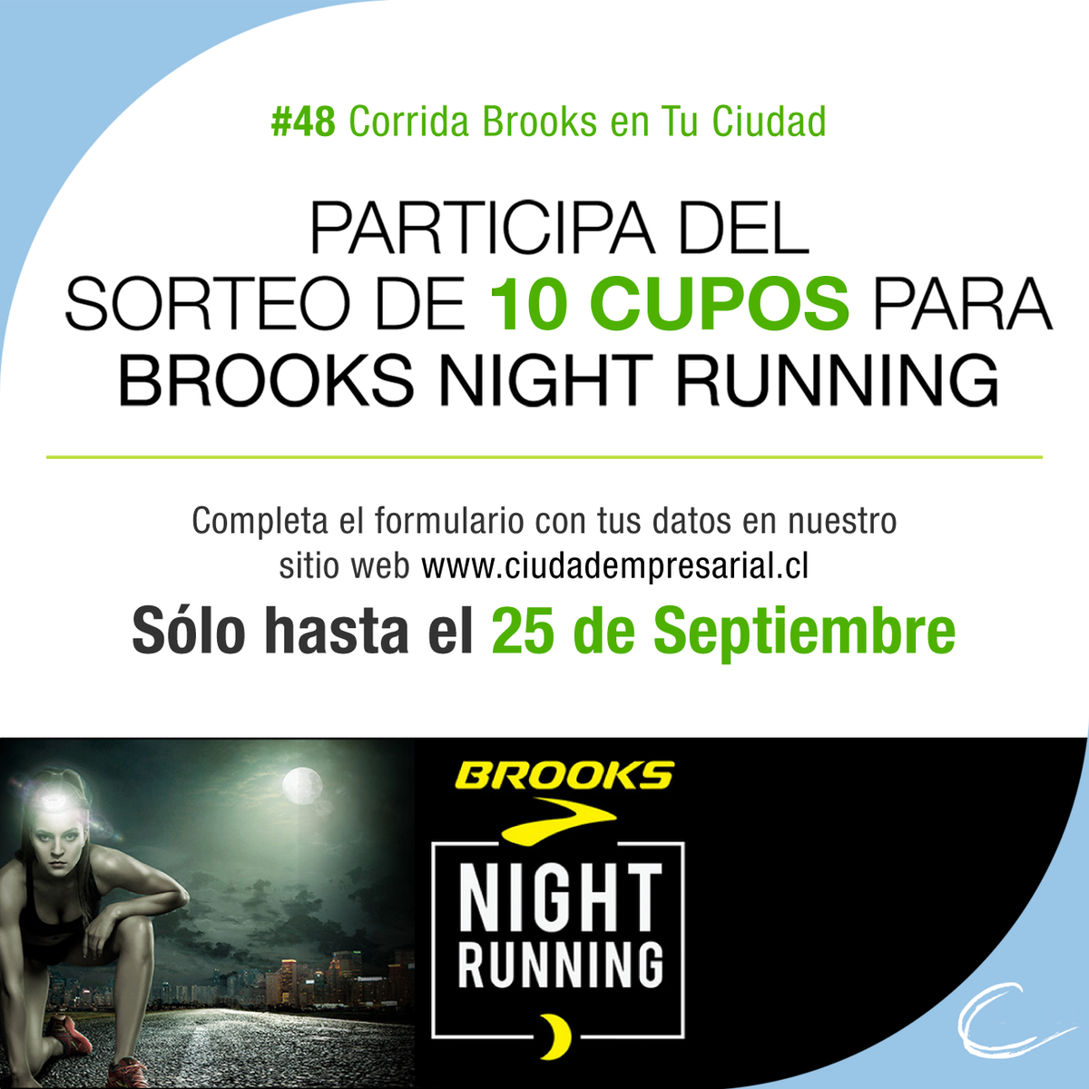 ciu_empresarial's tweet photo. Participa en el sorteo de 10 cupos para" Brooks Night Running". Ingresa al Banner en http://t.co/3Ykhmru8XM http://t.co/wn4aLUbGny