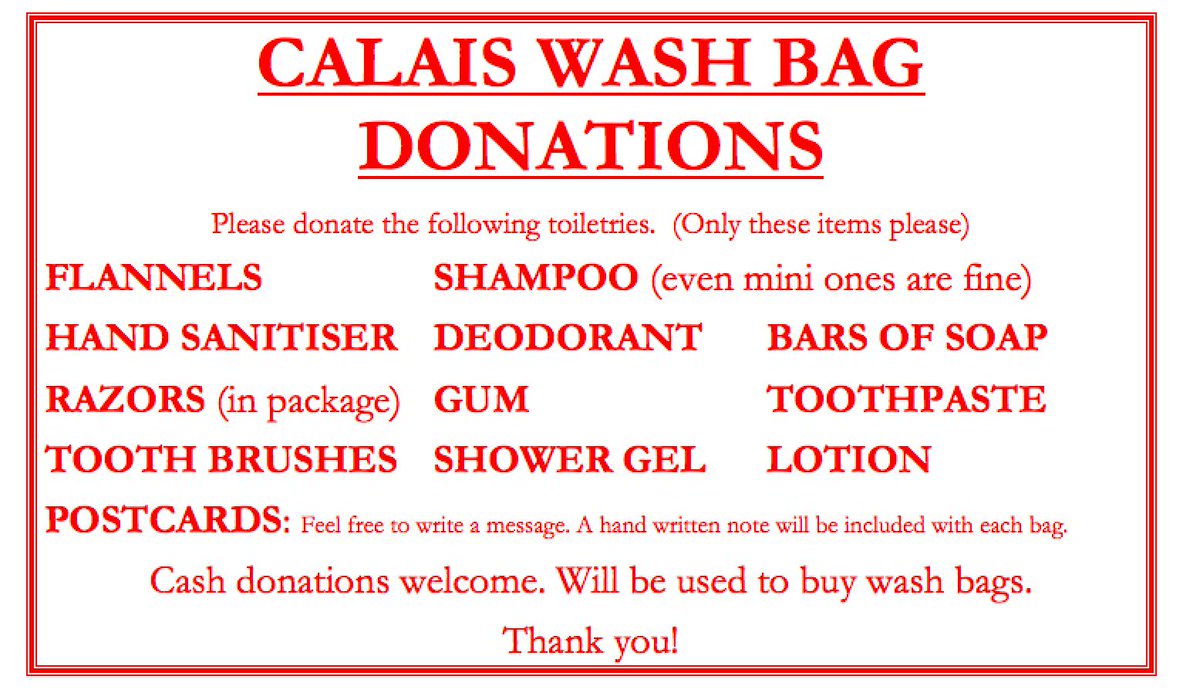 LRH_Films's tweet photo. #Walthamstow Wash Bags for #Calais #Migrants! Donate your toiletries at Gnome House until Monday 28 Sept. #E17 http://t.co/1yx8HfwI0V