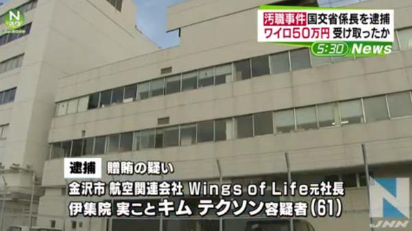 ayarin14's tweet photo. 在日犯罪/通名
収賄容疑で国土省係長を逮捕
贈賄容疑で航空関係会社の
元社長・伊集院実こと
キムテクソン容疑者(61)逮捕

報道は本名報道してた
朝鮮人が日本名を使うのは
もう止めて！
 http://t.co/hpIxoA4tLW http://t.co/9aIB2MUNWi