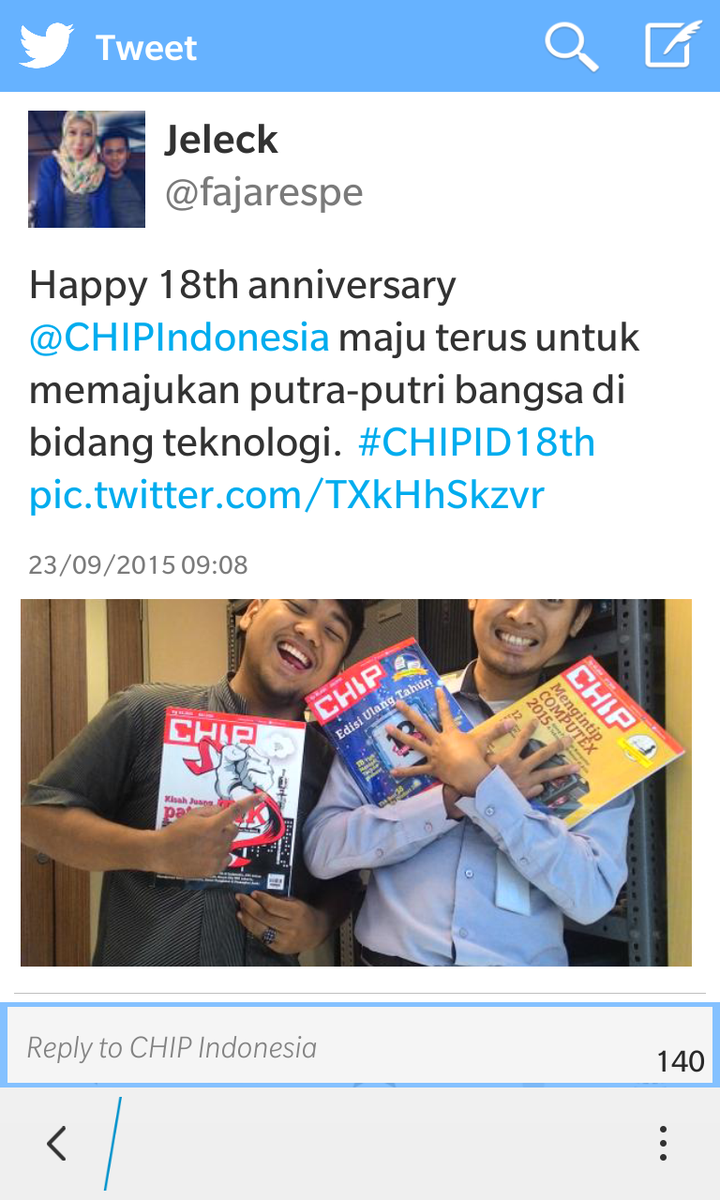fajarespe's tweet photo. @CHIPIndonesia claim soal penjiplakan (repost) oleh @adlyfaroji bisa dilihat dari waktu posting. #CHIPID18th http://t.co/BCThcMxGFv