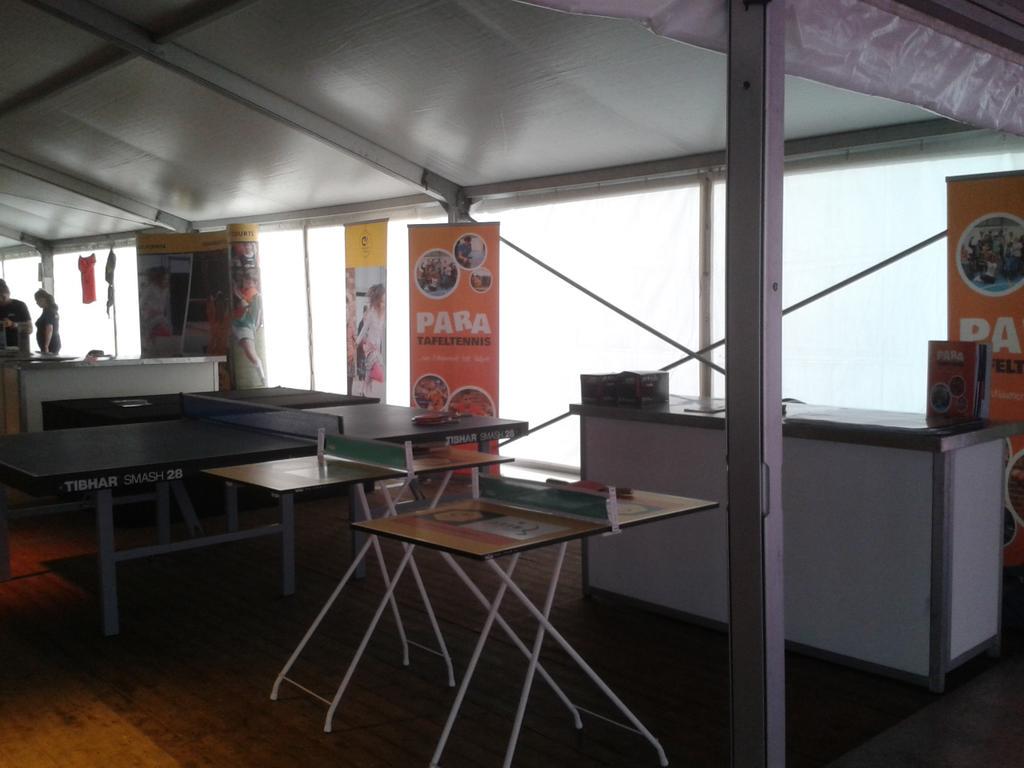 join_thetable's tweet image. De tafeltennistafel staat klaar voor de open dag van de @JCFoundation