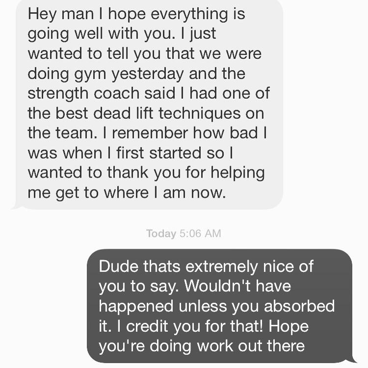 harveyEP's tweet photo. Not bad to wake up to at 5am. Props to Sam for showing those Red Coats how to grind 😂. #trainswiththebest #TeamEP http://t.co/OanGAumn7G