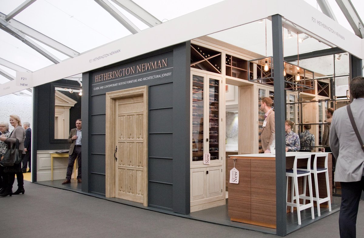 Busy @Decorex_Intl Many thanks to suppliers @RoughOldGlass @blumuk #TNCgranite #gaggenau @westindesign @ArmacMartin