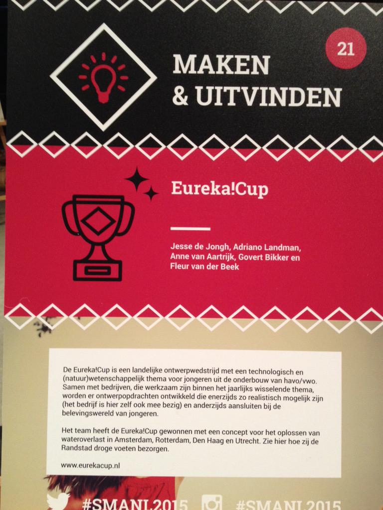 meneerspoor's tweet photo. Zijn onze #EurekaCup winnaars even hip! #SMANL2015 http://t.co/RowB1DMaPF
