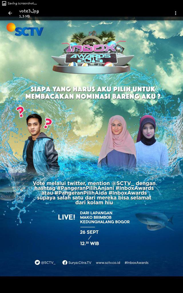 RickyHarun45MF's tweet photo. Pembaca nominasi brg aku, aida atau anjani Mention ke @SCTV_ #PangeranPilihAida #PangeranPilihAnjani #inboxAwards http://t.co/IoDZgRK8fr