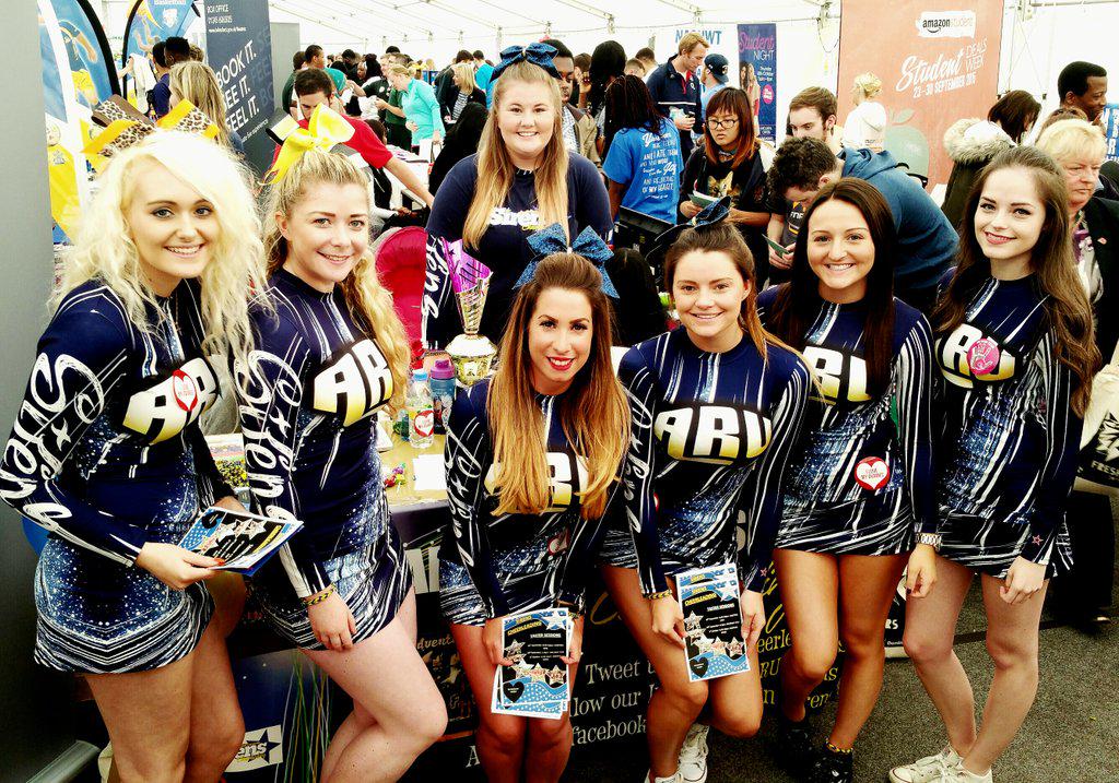 ARUCheerleaders's tweet photo. Come down to fresher fair and come see us! Join the sirens family today!! ππππ #freshersfair #arusirens http://t.co/JrlEg5Sz0T
