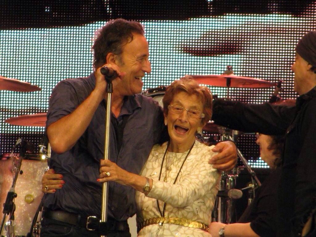 Happy Birthday Bruce Springsteen! Here he is on his 63rd birthday with his mom Adele.  