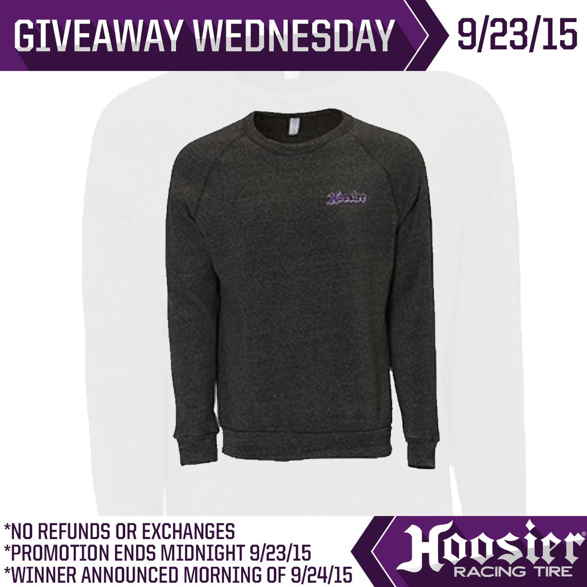 HoosierTire's tweet image. GIVEAWAY WEDNESDAY: FOLLOW &amp;amp; RETWEET to be entered to win a charcoal sweatshirt!
Follow on Twitter &amp;amp; Instagram too!