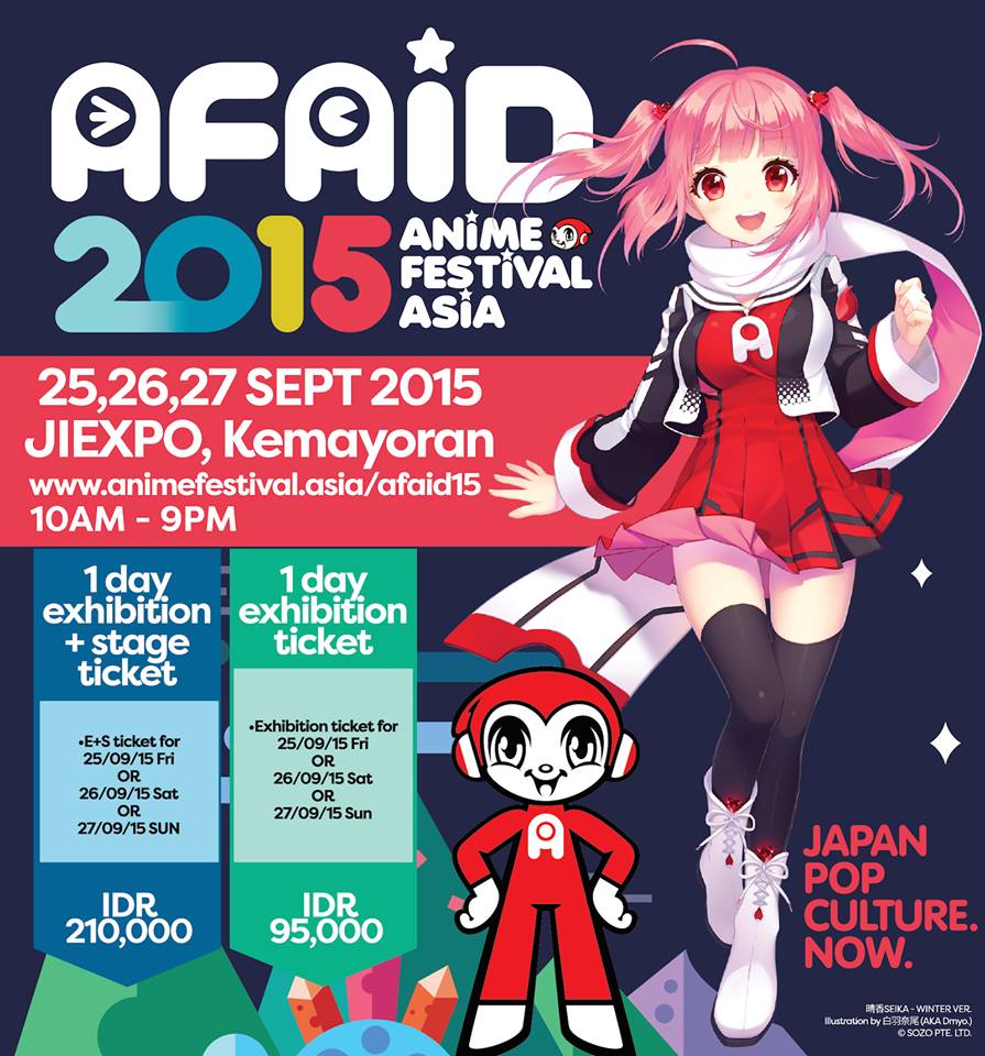 ManganimeINA's tweet photo. #AFAID15 at Jakarta International Expo, September 25-27. Get your tickets now: http://t.co/z5kX849mff http://t.co/KP8hZ9tMuE
