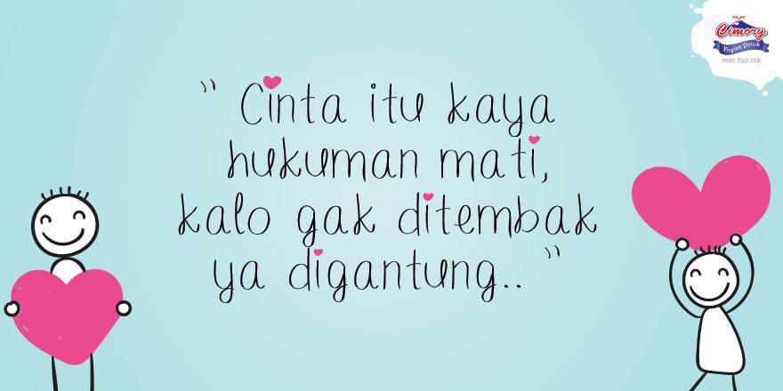 Cimory's tweet photo. Setuju ga sih Cinta itu seperti hukuman mati. Kalau ga ditembak ya digantung? ;p #CelotehCimory http://t.co/tzXOeCUZ9g
