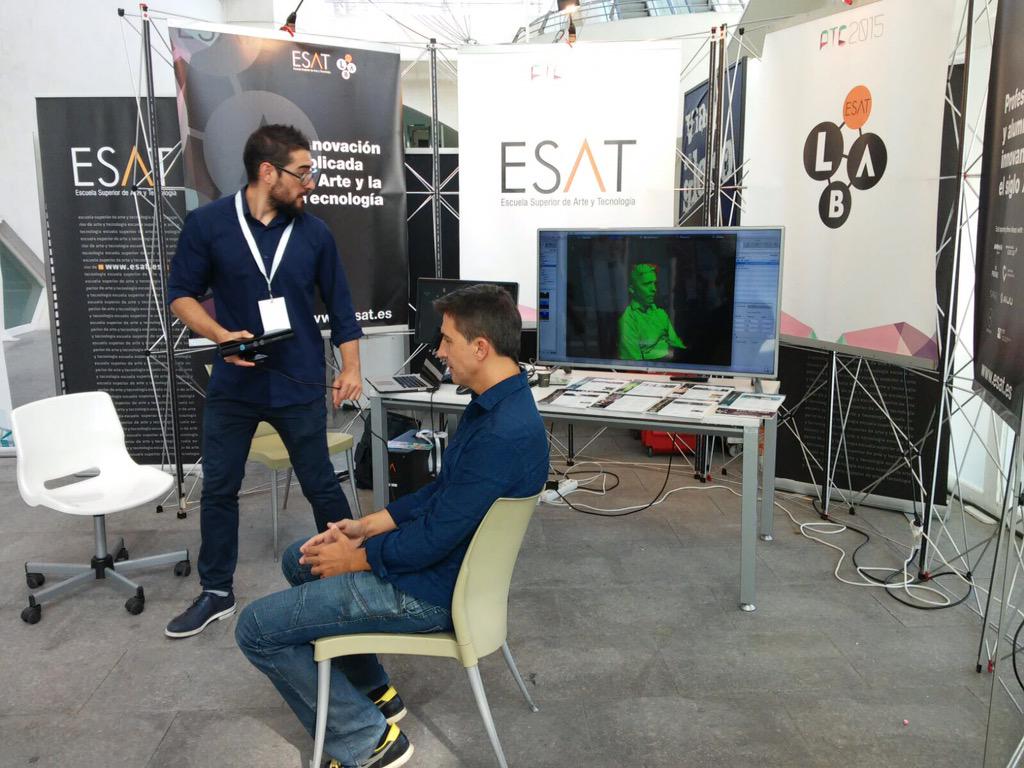 ESAT_Valencia's tweet photo. Paco Pérez de @TV_Mediterraneo , scaneado en 3D x @solimanlopez de #ESATLab en @AppTradeCentre #ATC2015 #ESAT http://t.co/QxplmbzA7P