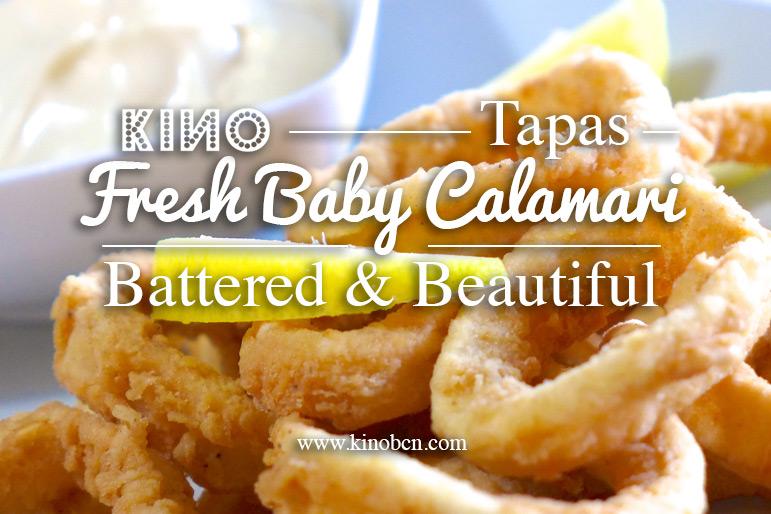 KinoBarcelona's tweet photo. Battered & beautiful :) Kino Tapas #bestcalamari #ravaltapas #ravalcocktails http://t.co/M63WXtWgsW