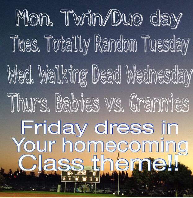 Don't forget! Next week is homecoming 😆😆😆