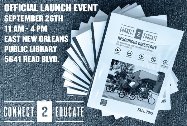 KidsNOLA's tweet photo. Join us this Saturday at East New Orleans Public Library for the official launch celebration of #Connect2Educate! http://t.co/n9lOrxvp5Z