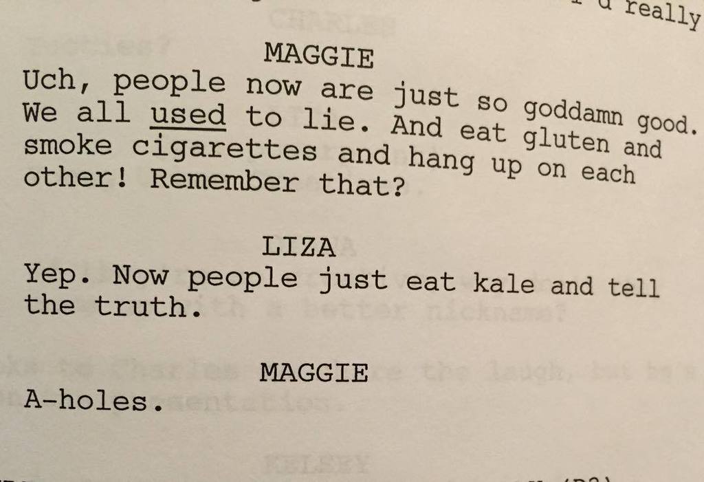 HilaryDuff's tweet photo. This is why I ❤️ our show @youngertv #youngertv 🙌🏻to the writers for giving us funny shit http://t.co/7xRaOoMf3w