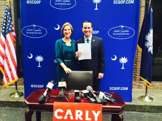 CarlyFiorina's tweet photo. I just qualified to appear on the ballot in the South Carolina Republican primary. @MattMooreSC @SCGOP #Carly2016 http://t.co/nKqbo4mhOT