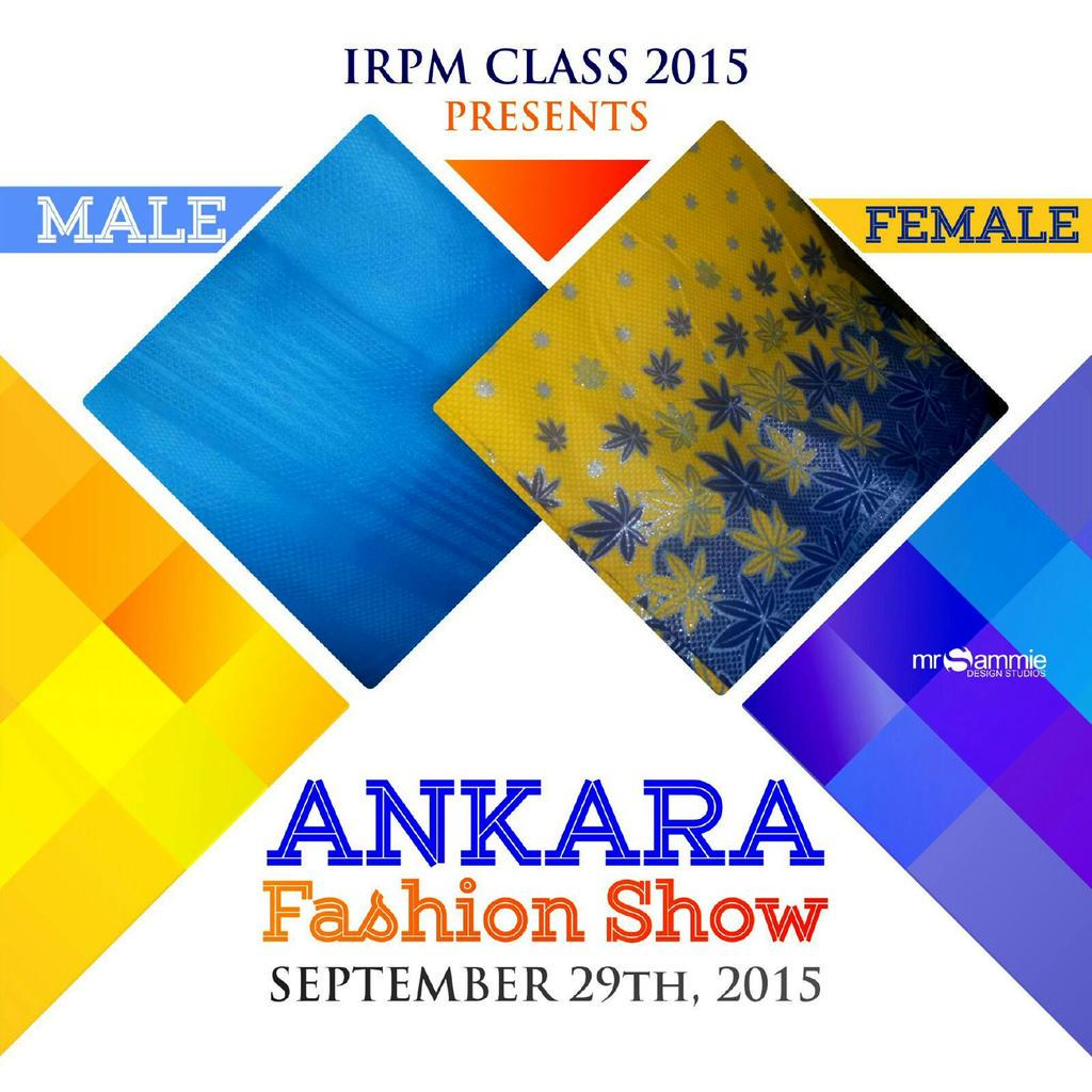 UnilagIRPM's tweet photo. This is to inform all and Sundry that our Ankara fashion show would hold next Tues 28th Sept @ lagoon front by 5pm. http://t.co/I7Q4uKHOfc