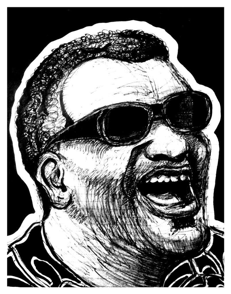 Happy Birthday Ray Charles!

\"Ray Charles\" by: FLK

(Pen Drawing - circa 2003) 
