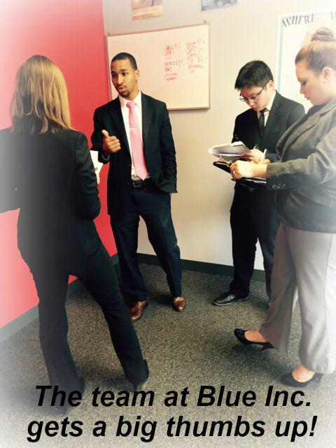 BlueIncInfo's tweet photo. What a great day it's been.  Everyone is on the same page as we get the big "THUMBS UP" to proceed for the client. http://t.co/t8ECLLJpNu