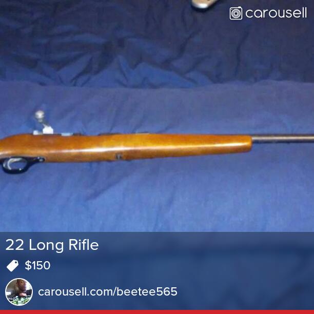 Beemo55's tweet photo. Selling 22 Long Rifle $150 https://t.co/cYTxyxqHts #carousell #forsale @carousell_usa http://t.co/Fy53K1Y3bT